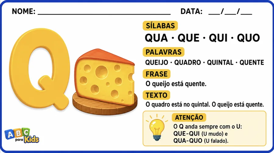 Grafismo fonético formando a palavra GATO, ABC para Kids